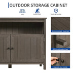 Moasis 44 Table console d'extérieur avec armoire de rangement et étagères