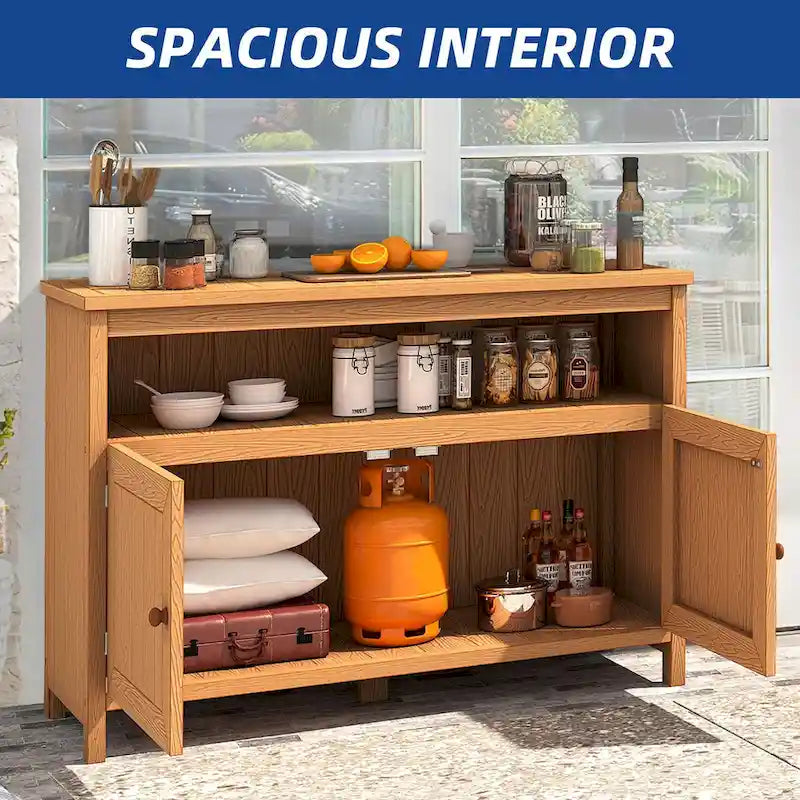 Moasis 44 Table console d'extérieur avec armoire de rangement et étagères