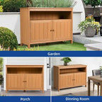 Moasis 44 Table console d'extérieur avec armoire de rangement et étagères