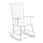 Fauteuil à bascule de patio en bois massif - 22,8 x 34,3 x 44,1 pouces