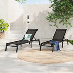 Savant Outdoor Aluminum Folding Chaise Lounge (set of 2) by Christopher Knight Home