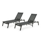 Chaises longues pliantes d'extérieur en aluminium Savant (lot de 2) par Christopher Knight Home