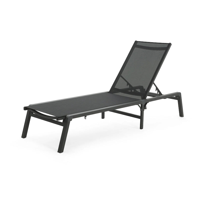 Chaises longues pliantes d'extérieur en aluminium Savant (lot de 2) par Christopher Knight Home