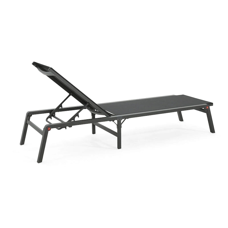 Chaises longues pliantes d'extérieur en aluminium Savant (lot de 2) par Christopher Knight Home
