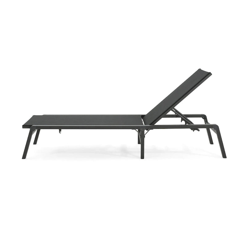 Chaises longues pliantes d'extérieur en aluminium Savant (lot de 2) par Christopher Knight Home