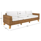 Canapé de patio en osier Safavieh Couture Margarita - 95 larg. x 34 prof. x 27 haut.