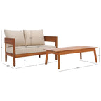 Banc de jardin avec table SAFAVIEH Theo. - 52Lx30Px25H