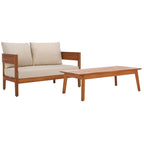 Banc de jardin avec table SAFAVIEH Theo. - 52Lx30Px25H