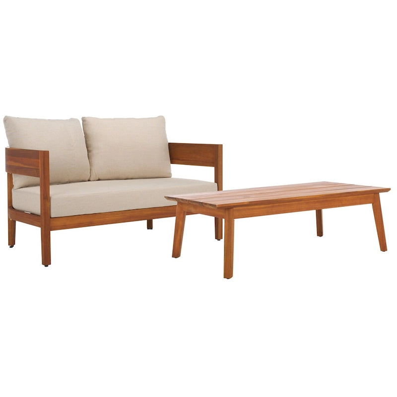 Banc de jardin avec table SAFAVIEH Theo. - 52Lx30Px25H