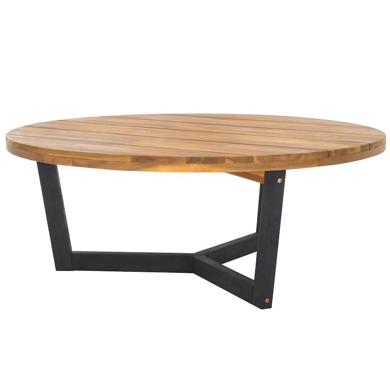 SAFAVIEH Outdoor Living Table Basse Ronde Leo 3 Pieds - 39Lx39Px15H