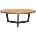 SAFAVIEH Outdoor Living Table Basse Ronde Leo 3 Pieds - 39Lx39Px15H