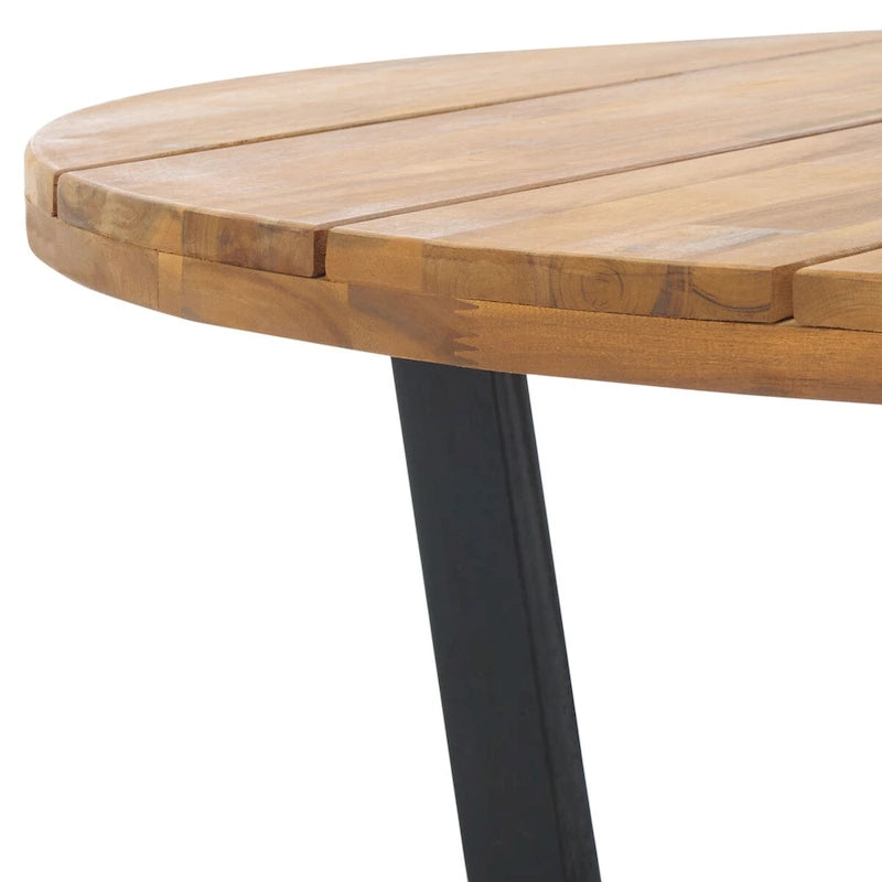 SAFAVIEH Outdoor Living Table Basse Ronde Leo 3 Pieds - 39Lx39Px15H