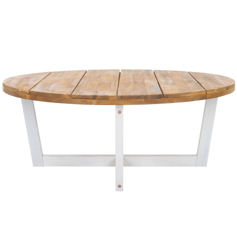 SAFAVIEH Outdoor Living Leo Table Basse Ronde 4 Pieds - 39Lx39Px15H