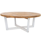 SAFAVIEH Outdoor Living Leo Table Basse Ronde 4 Pieds - 39Lx39Px15H