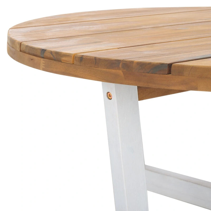 SAFAVIEH Outdoor Living Leo Table Basse Ronde 4 Pieds - 39Lx39Px15H