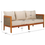 SAFAVIEH Outdoor Living Amanda Canapé 3 places. - 76Lx30Px25H