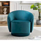 Petit fauteuil pivotant rond en velours Milvo