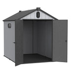 Abri de jardin en résine toutes saisons avec plancher, 1,8 m x 1,2 m/1,8 m x 2,4 m/2,4 m x 1,8 m/2,4 m x 3 m, Spire Tool Shed