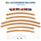 Support de hamac, support universel en bois résistant aux intempéries pour l'extérieur – 215 kg, courbé pour patio, jardin, intérieur
