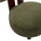 Christopher Knight Home Chariya, fauteuil d'appoint sculptural moderne en velours et bois d'hévéa, avec dossier cylindrique