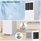 Climatiseur portable 8 000 BTU - 3-en-1 : refroidissement, déshumidificateur et ventilateur pour 32,5 m² avec mode nuit et garantie d'un an