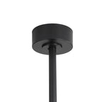 Ventilateur de plafond de 65 pouces à 8 pales noires avec lumière LED et télécommande