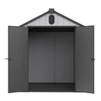 Abri de jardin en résine toutes saisons avec plancher, 1,8 m x 1,2 m/1,8 m x 2,4 m/2,4 m x 1,8 m/2,4 m x 3 m, Spire Tool Shed