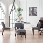 Lot de 4 chaises de salle à manger tapissées de tissu