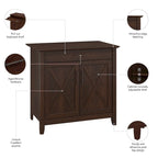 Secrétaire Key West avec meuble de rangement Bush Furniture