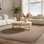 Table basse Royal Hampton, dessus rond de 32 pouces avec base en forme de traîneau ouverte