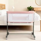Berceau bébé avec roues 鈥?Beige / Gris / Rose, Cododo, pour 1 bébé