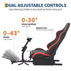Cockpit de simulation de course pliable, support de volant réglable pour G29/G920/G923, compatible avec Thrustmaster, Fanatec, Hori, Mad Catz, angle de pédale réglable