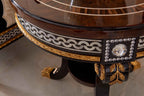 Table d'appoint ronde pour intérieurs contemporains