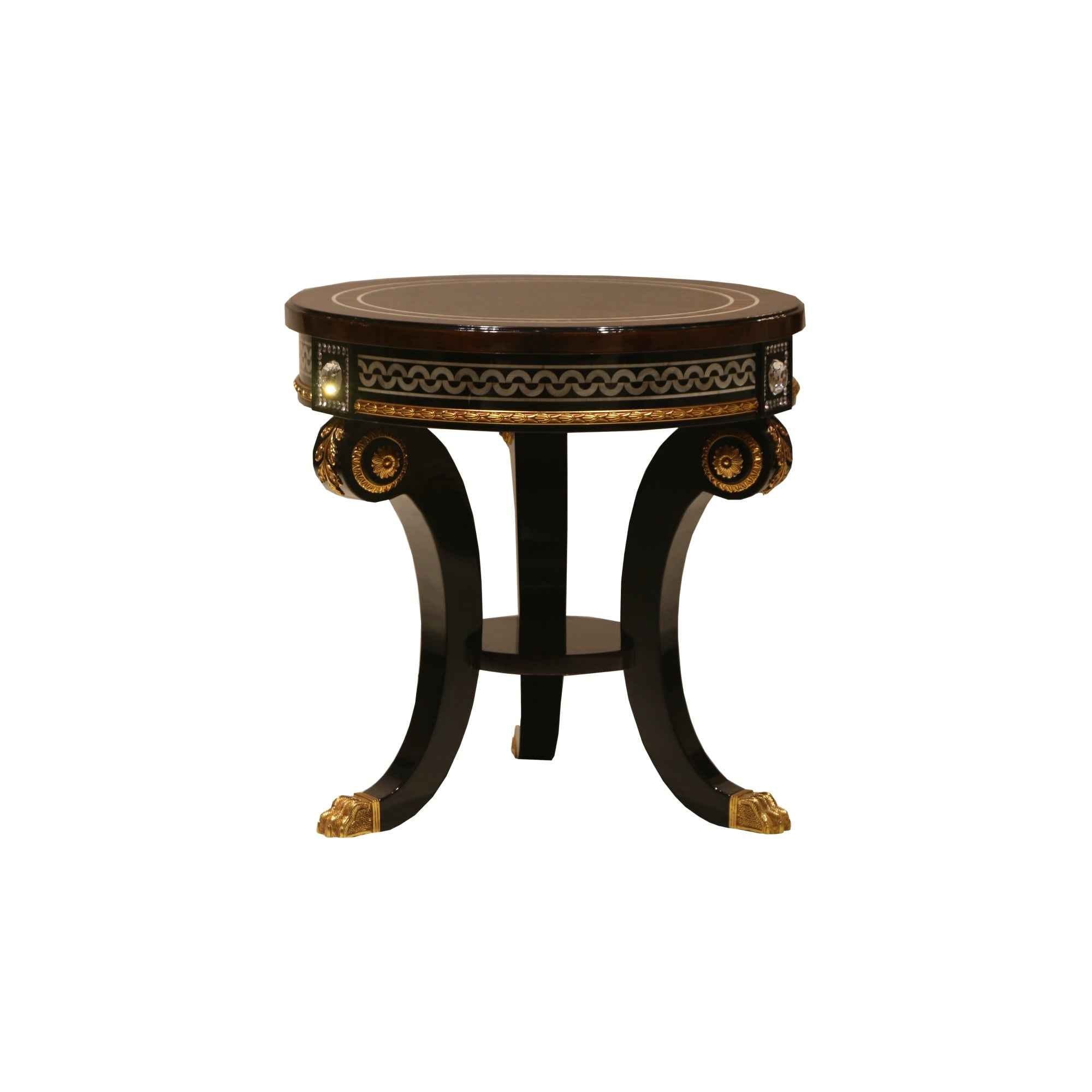 Table d'appoint ronde pour intérieurs contemporains