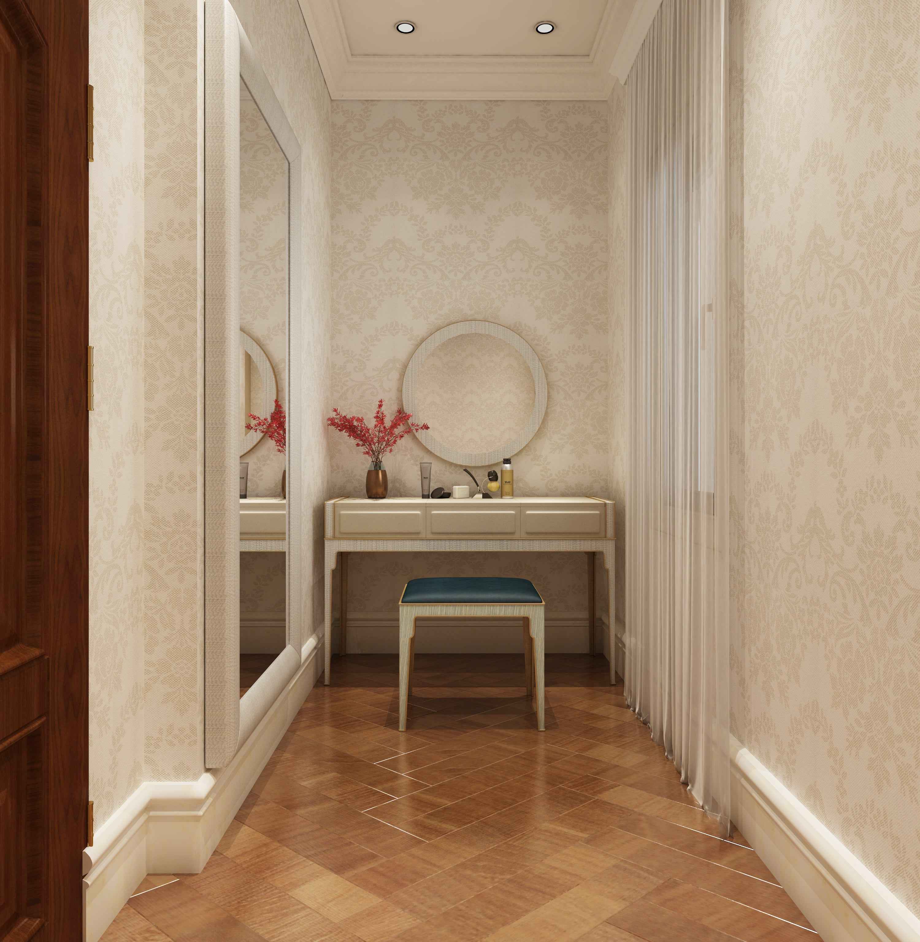 Coiffeuse moderne avec miroir et rangement