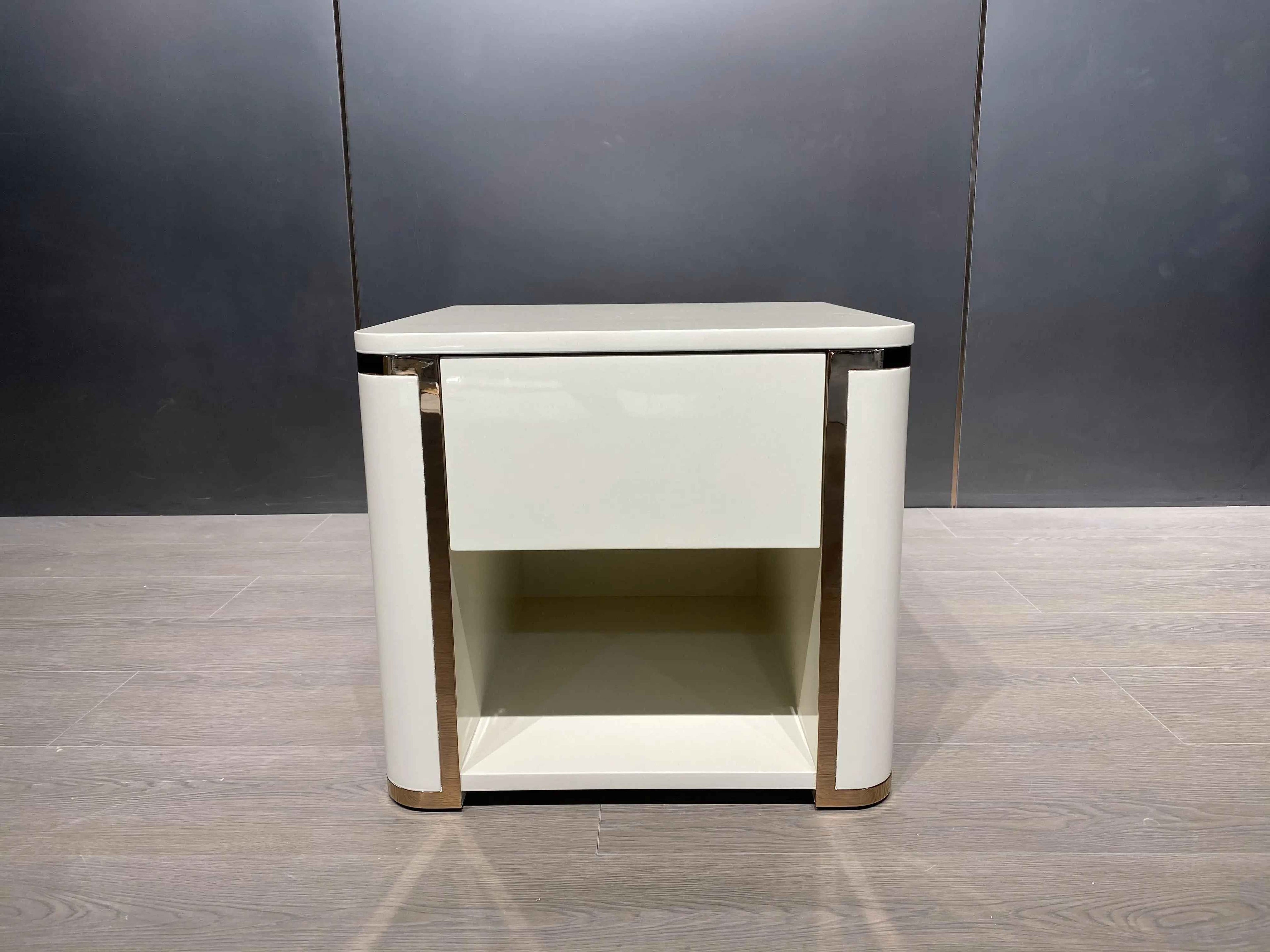 Table de chevet moderne avec tiroir pour chambre à coucher