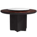 Table à manger ronde classique de luxe léger