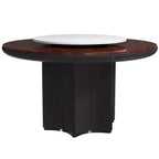 Table à manger ronde classique de luxe léger