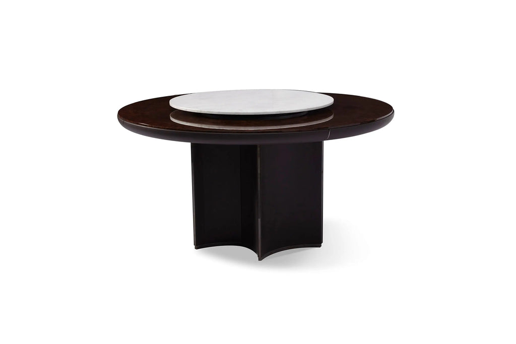 Table à manger ronde classique de luxe léger