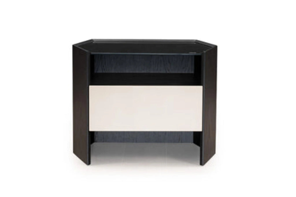 Table de chevet noire contemporaine pour chambres modernes