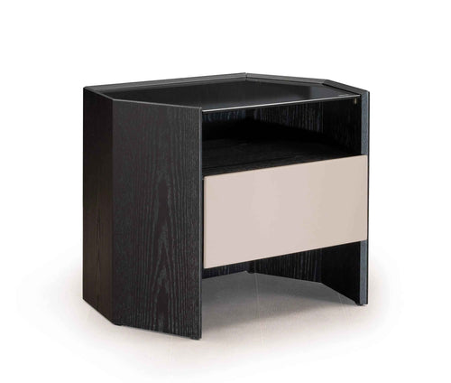 Table de chevet noire contemporaine pour chambres modernes