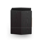 Table de chevet noire contemporaine pour chambres modernes