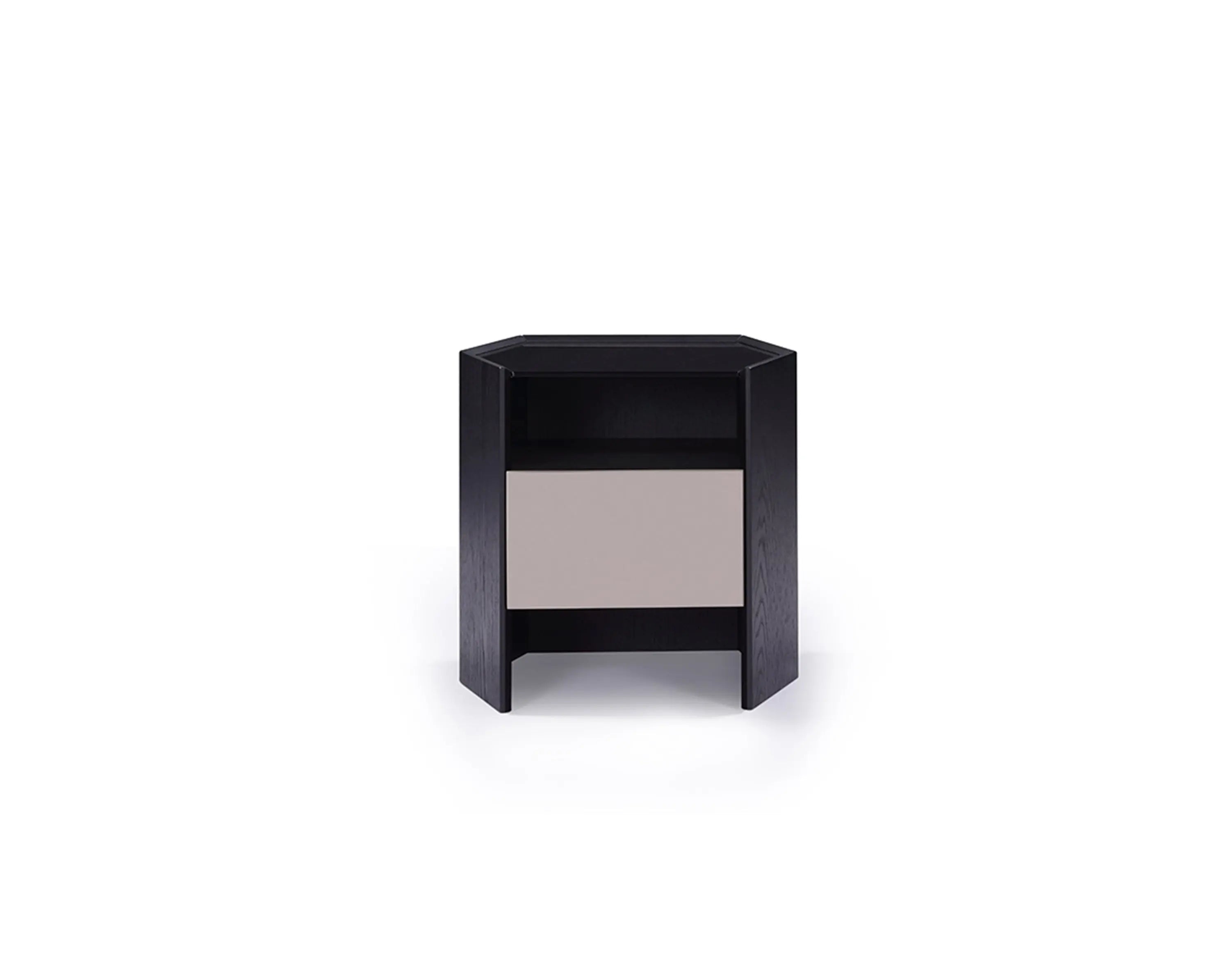 Table de chevet noire contemporaine pour chambres modernes