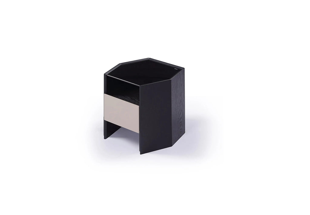 Table de chevet noire contemporaine pour chambres modernes