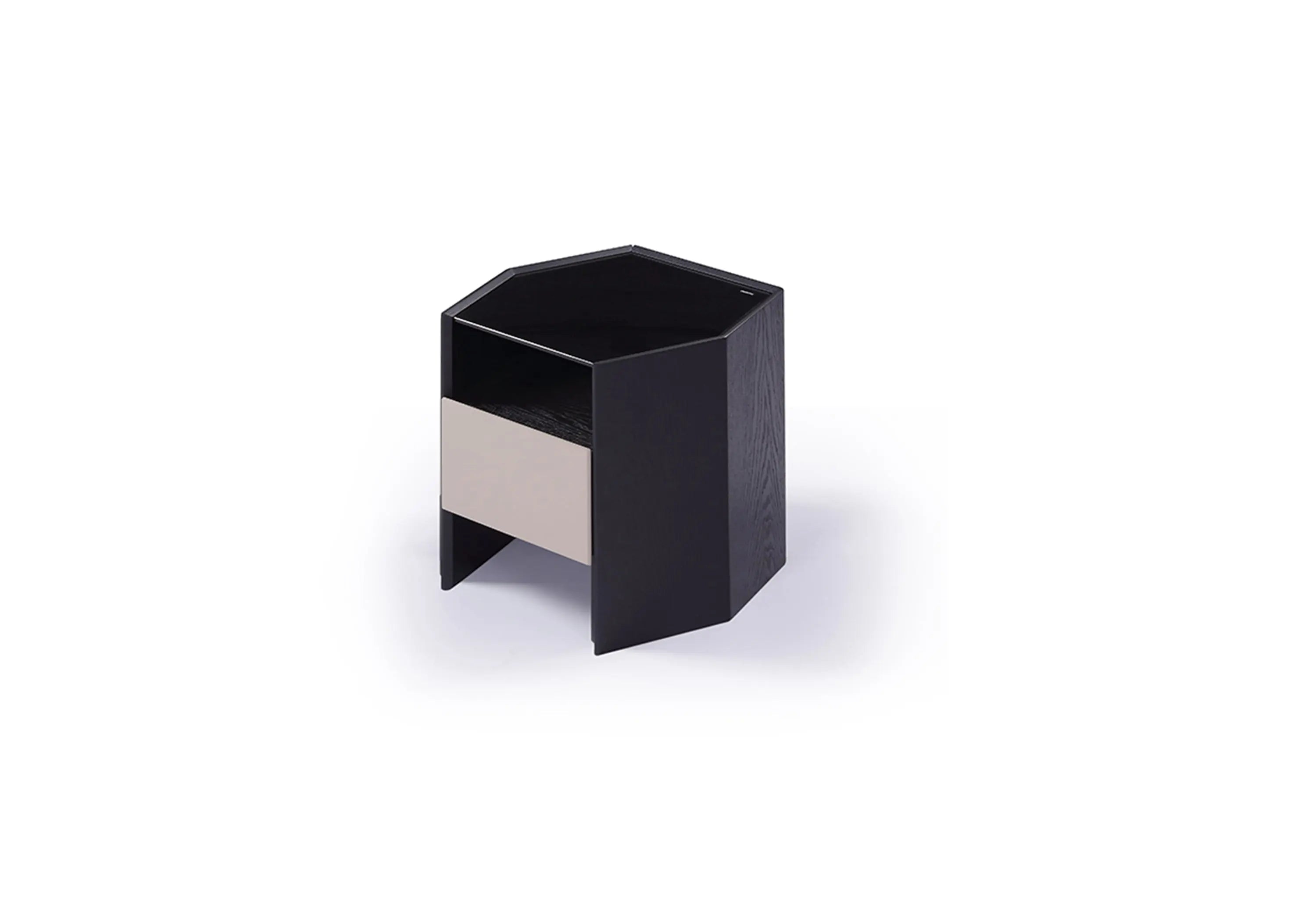 Table de chevet noire contemporaine pour chambres modernes