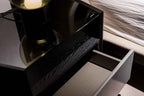 Table de chevet noire contemporaine pour chambres modernes