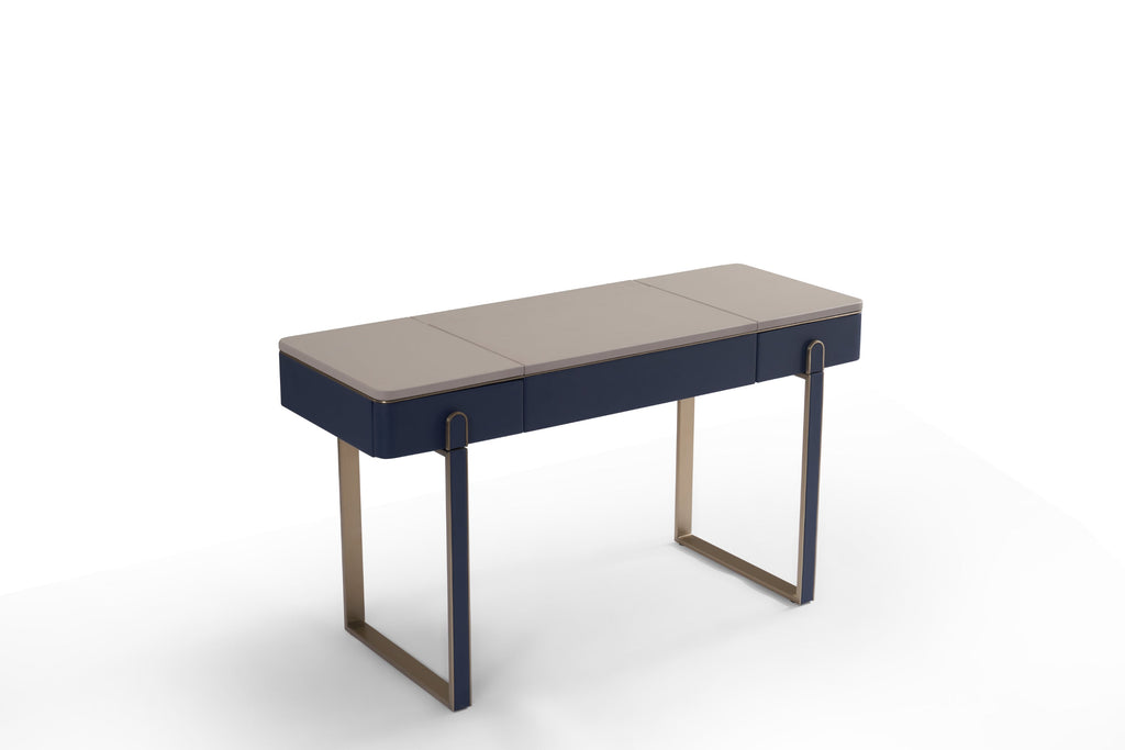 Coiffeuse en cuir sellier de luxe léger DM3-057-1