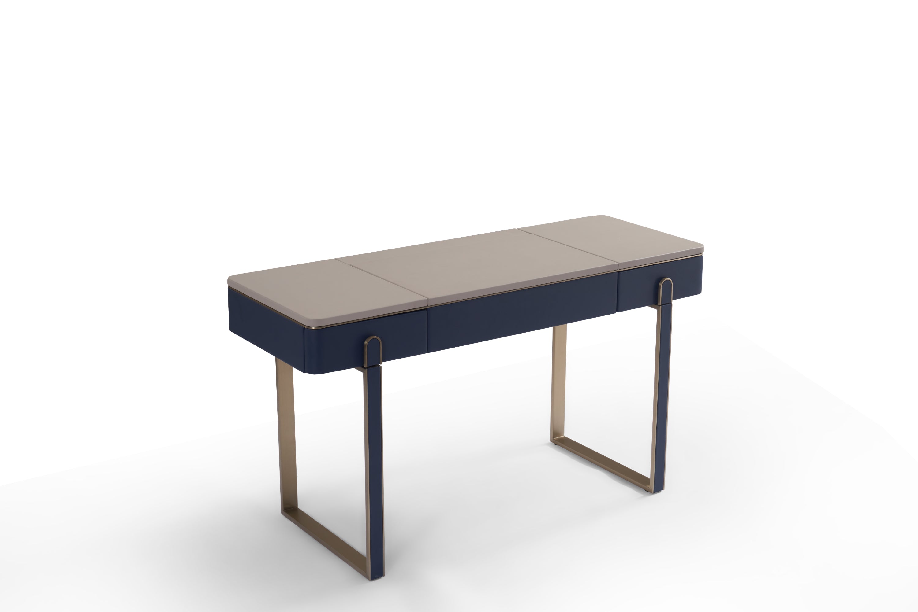 Coiffeuse en cuir sellier de luxe léger DM3-057-1