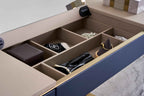 Coiffeuse en cuir sellier de luxe léger DM3-057-1