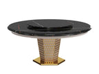 Table de salle à manger ronde et luxueuse en marbre au design moderne